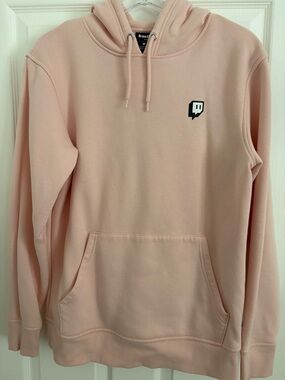 Twitch Hoodie Light Pink Peach Men’s Size Medium